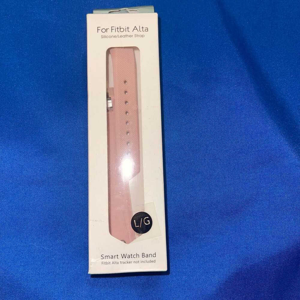 Silicone Replacement Smart Watch Band for Fitbit Alta, Size L/G, Pink